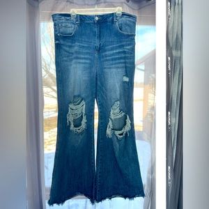 Risen High-Rise Distressed Dad Jeans 2X
